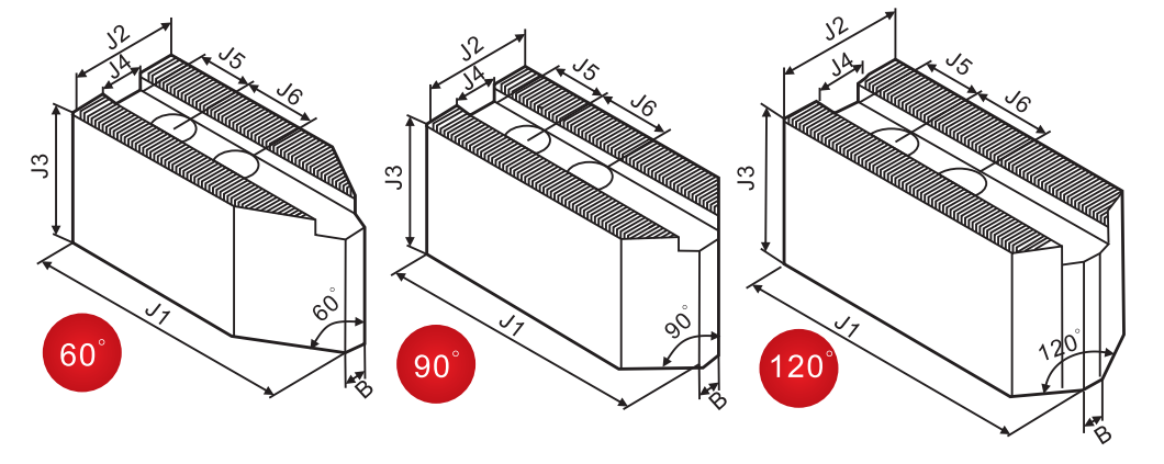 SC06 POINTED SOFT JAWS FOR LATHE POWER CHUCK 0