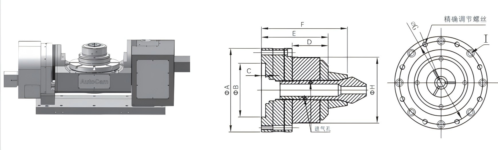 JAH Precision High Speed Pneumatic Chuck 0