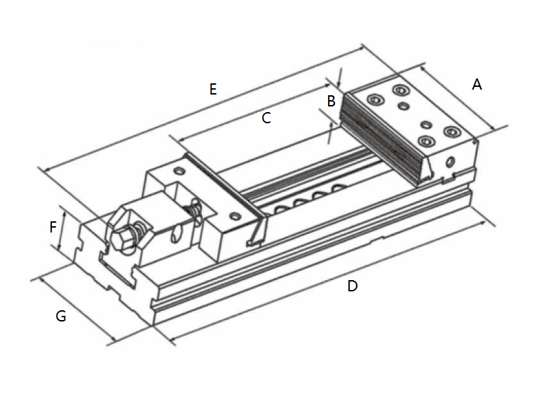 Alloy Steel CNC Precision Vise HRC 58 - 60 0