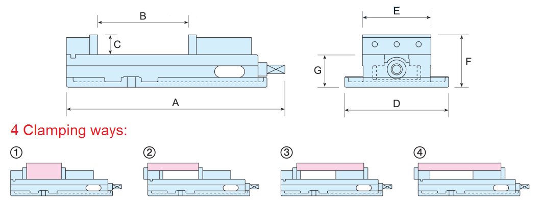V Series Fixed angle lock vise 0